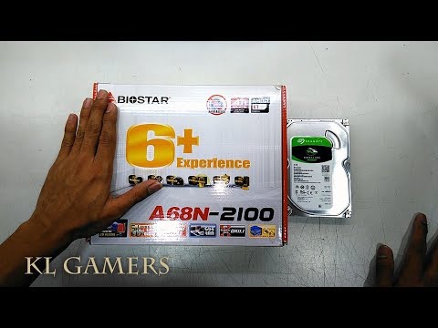 BIOSTAR A68N-2100 AMD Fusion APU E1-2100 Simple 5 minute Computer Assemble video 2019