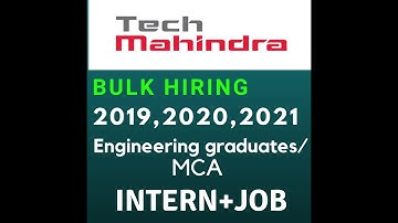 Tech Mahindra Internship Off campus hiring For Students | Tech Mahindra Recruitment 2021 Internship