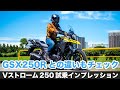 Vストローム250【v-strom250】 試乗インプレッション 高速道路を使った長距離ツーリングや一般道の快適性 足つき 燃費など徹底レポート GSX250Rとの違いもvstrom250 モトブログ