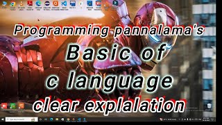 Basics of c languages/ clear explanation of c language basics in Tamil