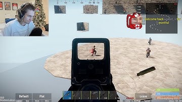 xQc practicing his aim for rust getting cracked [ Rust Highlights ]