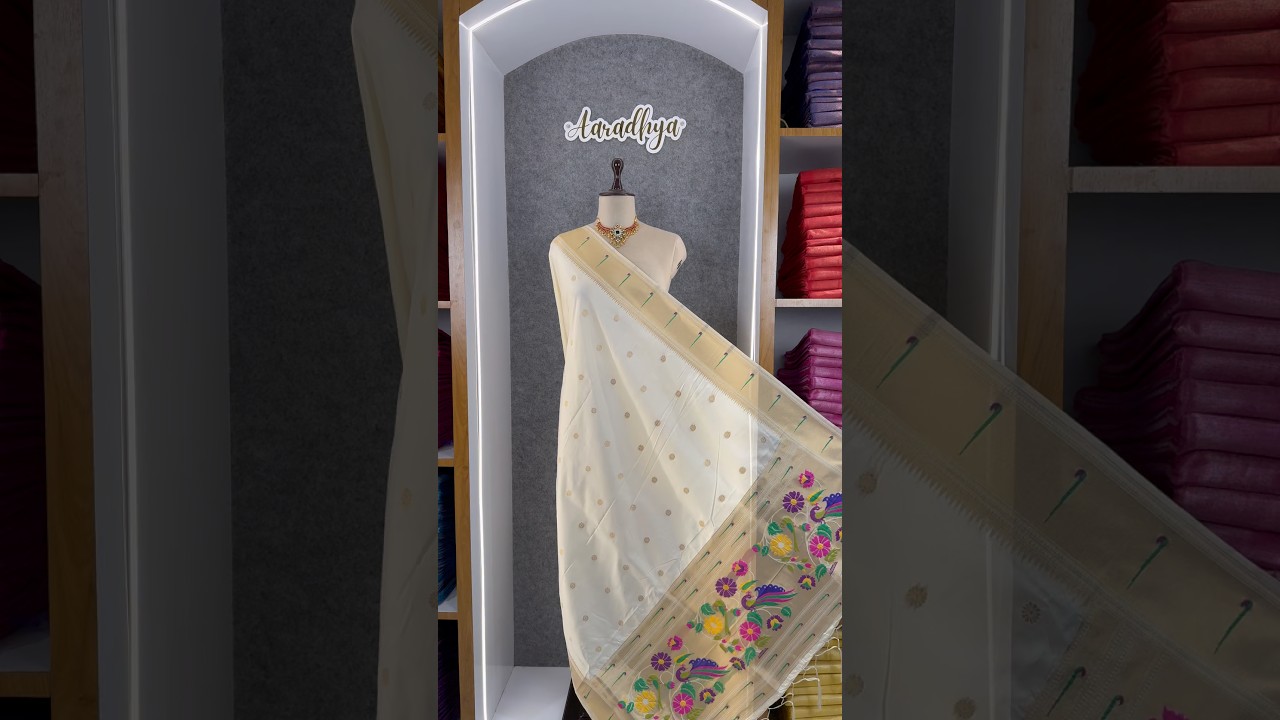 Pure Paithani Silk Weaving Zari Paithani Duppata