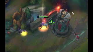 Why is Fiora flashing under enemy t2 level 5