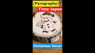 Christmas Decor |Wood Burning For Beginners |Pyrography Time-Lapse | christmas decorations 2021