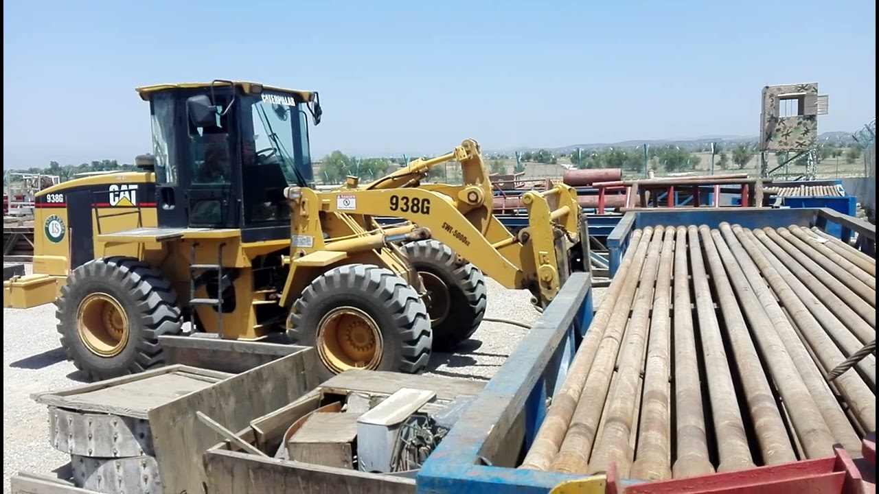 Forklift pick a drilling pipe on Rig 