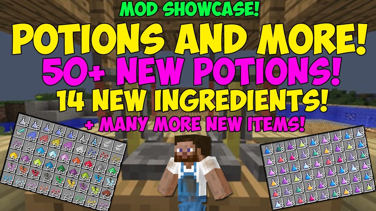 POTIONS & MORE! 50+ NEW POTIONS! 1.6 MINECRAFT MOD SHOWCASE! YouTube