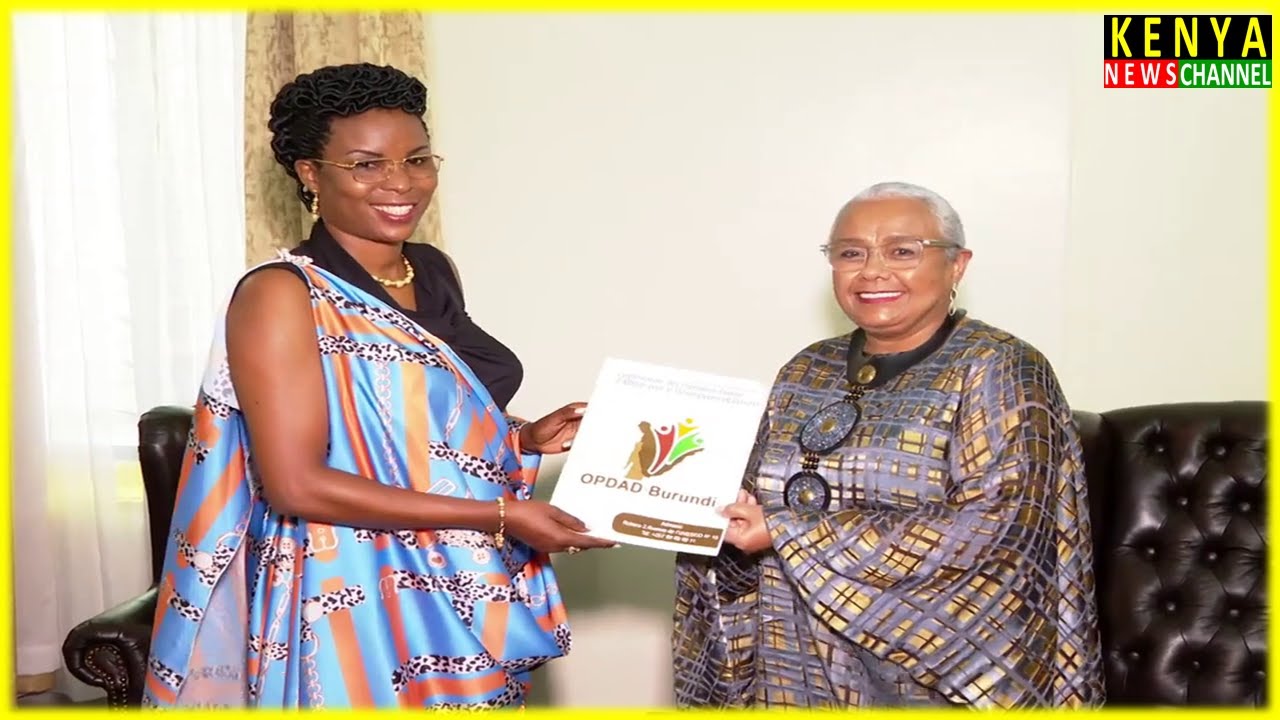 See what Burundi first lady gave Margaret Kenyatta before Madaraka Day celebrations in Kisumu