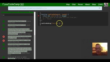 Confirm the Ending, freeCodeCamp review Basic Algorithm Scripting