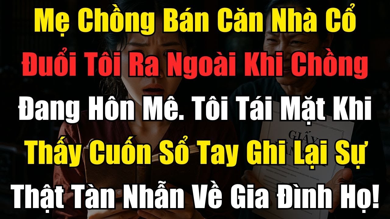 Mẹ Chồng Bán Nhà Cổ, Đuổi Tôi Khi Chồng Hôn Mê. Cuốn Sổ Tay Hé Lộ Sự Thật Tàn Nhẫn!