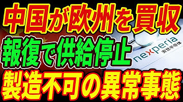 【海外の反応】中国が報復措置を発動！欧州供給停止で世界の工場が停止、米国も緊急介入！#ネクスペリア #ウイングテック #欧州 #米国 #サプライチェーン #ウエハー#事件