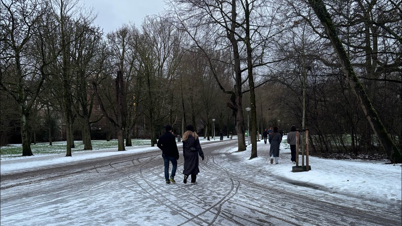 Muita neve em Amsterdam depois de quase 10 anos 