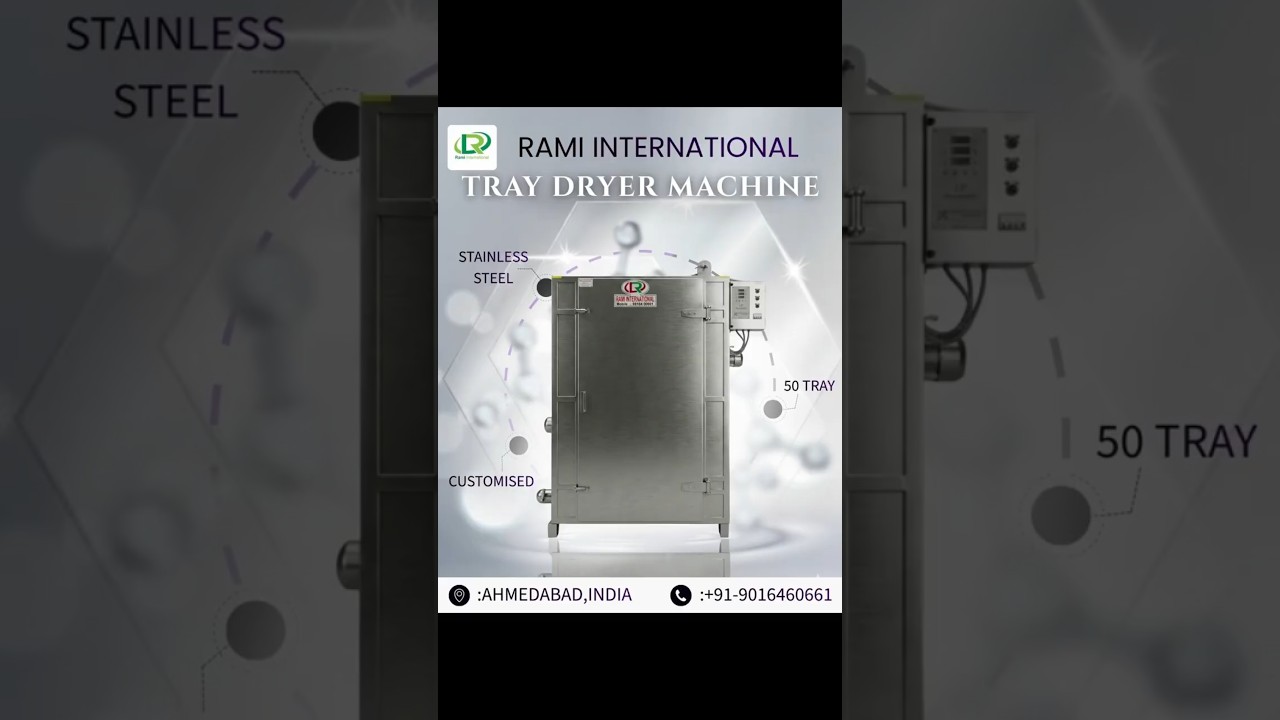 Multi Purpose Stainless Steel Electric Tray Dryer Machine💡 Dryer For Food, Chemical & Pharma🔥 #dryer