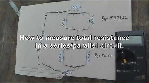 Measure total resistance in series+parallel circuit