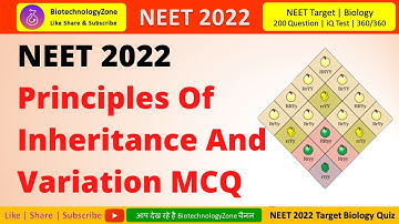 Principles Of Inheritance And Variation Notes  MCQ For NEET 2022