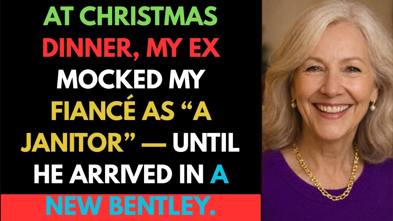 At christmas dinner, my ex mocked my fiancé as “a janitor”—until he arrived in a new bentley