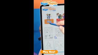 Coloring with Blippi and Friends app, now available on iOS and Google Play!