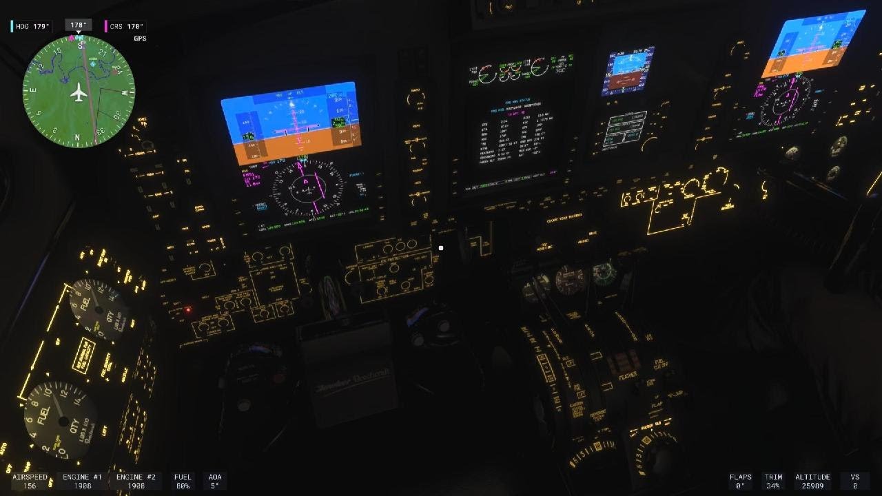 Microsoft Flight Simulator 2024 Beechcraft (King Air C90GTX) Turbulent RNAV flight into Destin