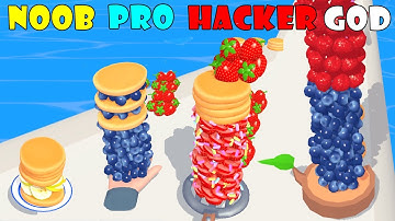 NOOB vs PRO vs HACKER vs GOD - Pancake Run