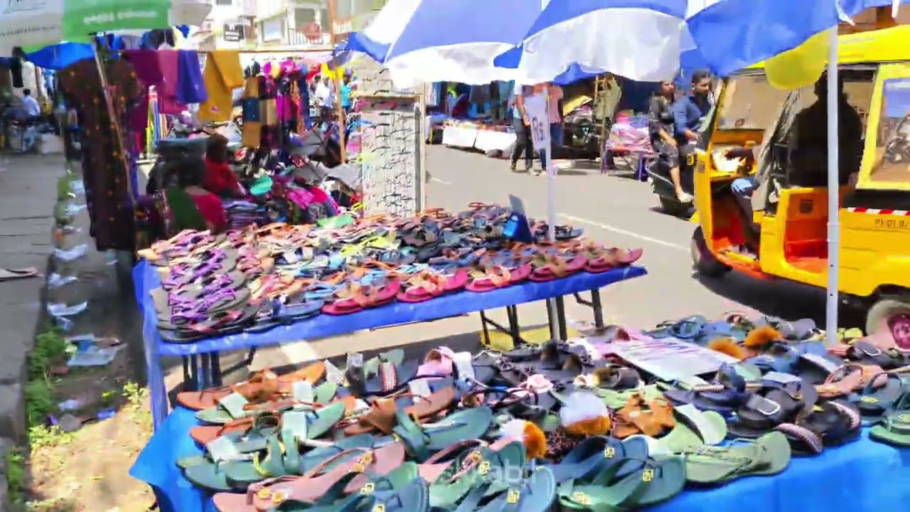 💢🤫sunday market | pondicherry | ancient script 🫣 evolo periya market window shopping 🤭