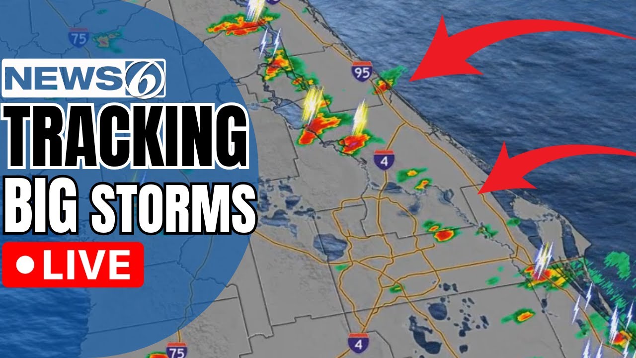 🔴NEWS 6 WEATHER AT 9:30 | Tracking POWERFUL Storms in Central Florida ...