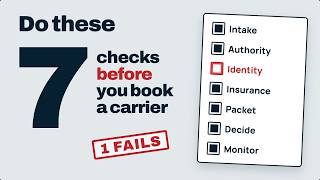 Carrier Verification for Freight Brokers (7-Step Process)