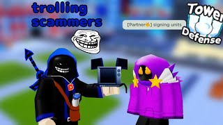 Trolling scammers in Toilet Tower Defense With Tv Spider 😮‍💨