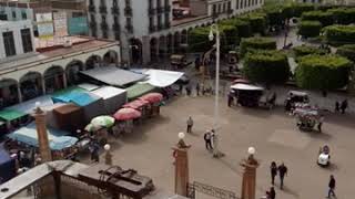 Plaza sentro de Arándas Jalisco vista desde la parroquia de Santa María de Guadalupe