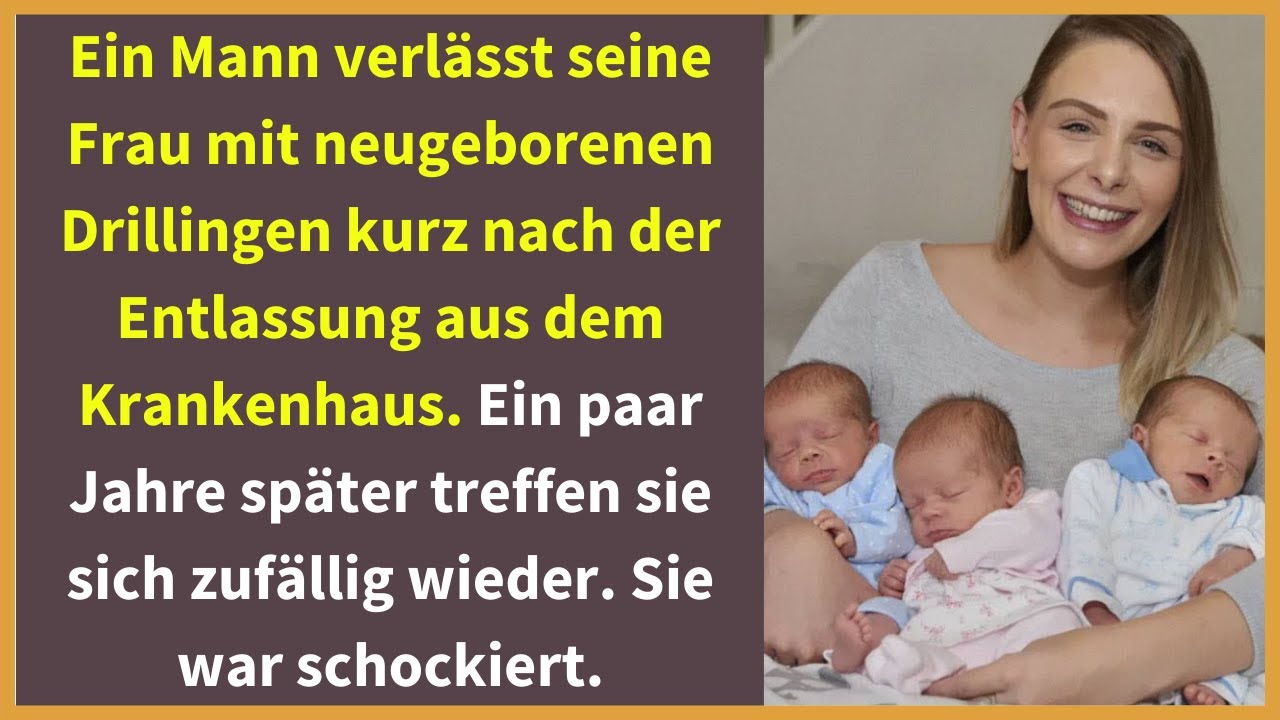 Ein Mann verlässt seine Frau mit neugeborenen Drillingen kurz nach der Entlassung aus dem Krankenhaus — Jahre später erkennt er, was er damals verloren hat.