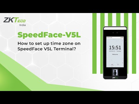 How To Set Up Time Zone On SpeedFace V5L Terminal 