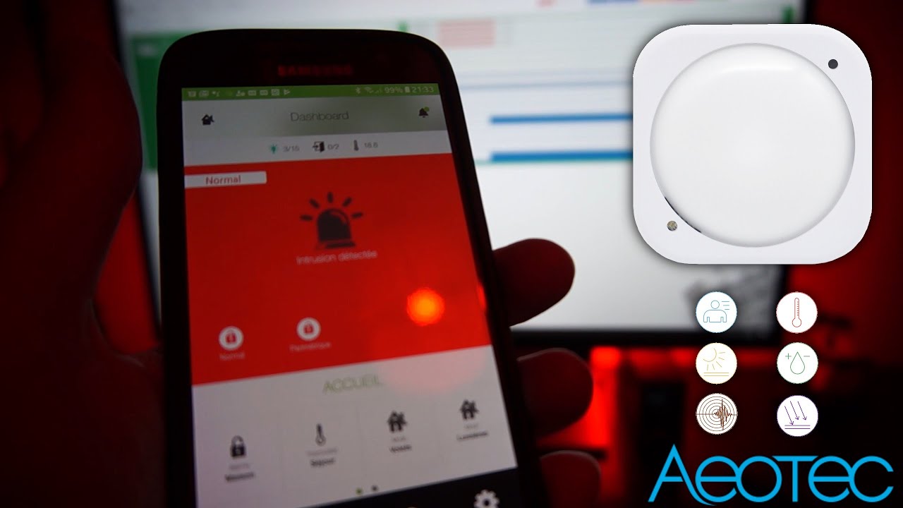 La capteur Z-Wave 6en1: Aeotec MultiSensor 6 (ZW100-C)