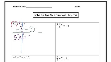 Math ADHD Style:  Solving 2-step equations (no sou