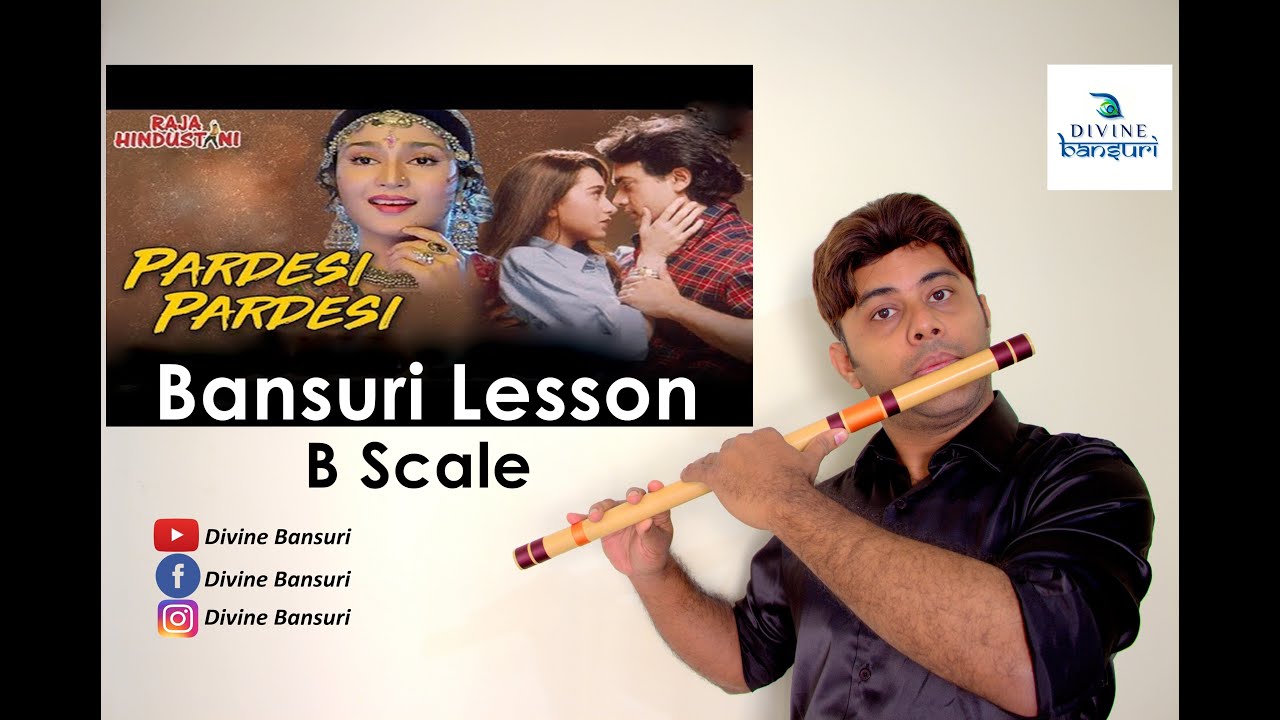 Pardesi Pardesi Jana Nahi - Flute Lesson | परदेसी परदेसी जाना नहीं  बांसूरी | Divine Bansuri
