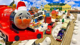 I MADE AN AMAZING THOMAS AND FRIENDS TRACKMASTER CHRISTMAS LAYOUT! @trackmastertomy
