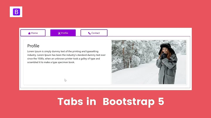 How to create Tabs menu using Bootstrap 5 | HTML5|CSS3|SVG icons