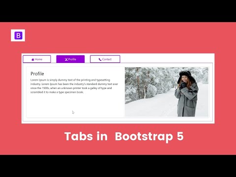 How to create Tabs menu using Bootstrap 5 | HTML5|CSS3|SVG icons