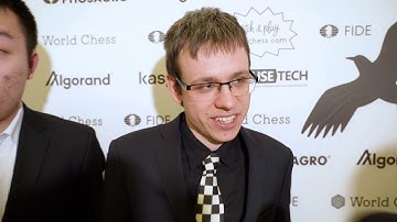 Jerusalem Grand Prix 2019 Semi-finals. Game 1. Interview with Wei Yi and David Navara