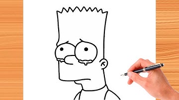 How to Draw Bart Simpson Sad easy - Drawing Step by Step