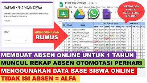 Cara Membuat Absen Online Bisa dipakai Berulang dan Muncul Rekap Otomatis Perhari
