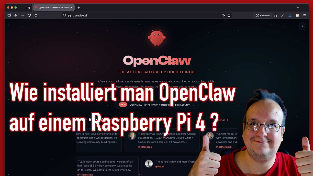 Wie installiert man OpenClaw KI auf einem Raspberry Pi 4? (ex Clawdbot ...