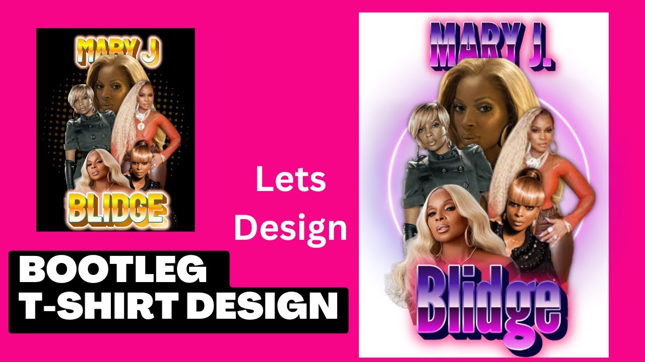 How To Design A Bootleg T-shirt in Canva!  How to convert a design to 300 DPI!