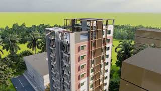 B+G+9 South Facing Residential Building | 3D Model, Lumion Render & AutoCAD Plan.