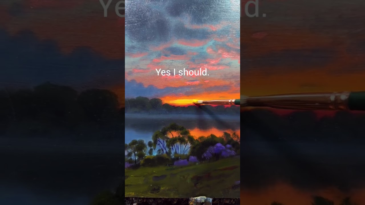 This is a mistake — now it’s glowing again. Original art oil painting