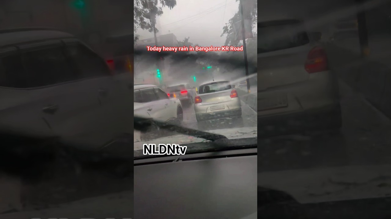Today heavy rain in Bangalore KR Road