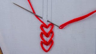 Basic Embroidery Tutorial For Beginner Love Chain Stitch Love Symbol Chain Stitch