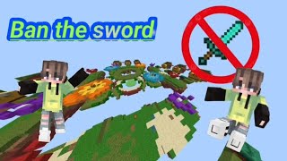 What happens when Minecraft Skywars bans the use of swords?!!!!!