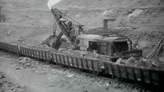 Bucyrus Rail Mounted Steam Shovel  Best Of Old Movies