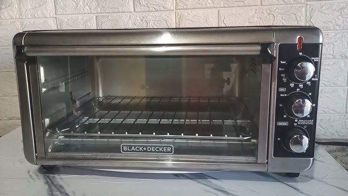  BLACK+DECKER TO1785SG Crisp N Bake Air Fry Toaster Oven, 4-Slice,  Gray: Home & Kitchen