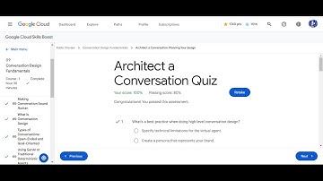 Architect a Conversation Quiz Solution| Conversation Design Fundamentals | Arcade 2024 Qwiklabs