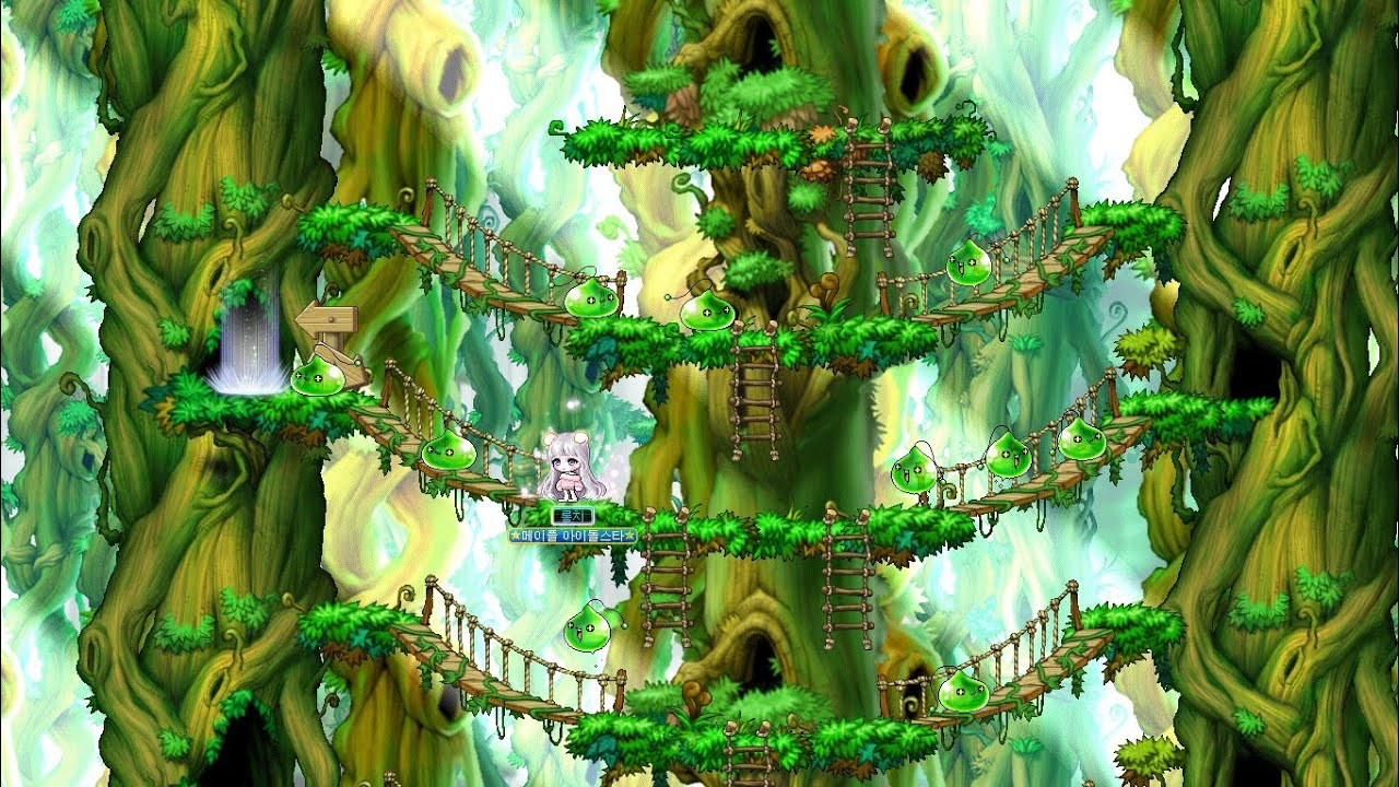 엘리니아 솟아오른나무, 마법사 협회, 동쪽숲 [메이플스토리 브금 1시간]