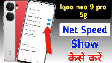 Iqoo neo 9 pro 5g net speed show data usage /Iqoo me net speed kaise dekhe/network speed setting